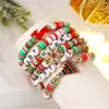 Strang Buntes Boho-Polymer-Ton-Armband-Set für Weihnachten, Frauen, Mädchen, verstellbar, elastisch, weiche Keramik, Perlen, Geschenke, Jude D2D5