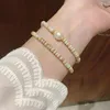 Link Armbänder Shoushan Stone Perle Perlen Armband Frauen Licht Luxus kleine Gruppe Retro Exquisite Chinesische Faltung