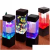 Veilleuses Méduses Aquarium Lumière LED Éclairage Enfant Chevet Lampe Décorative Enfants Table Fish Tank Cadeau Pour Enfant USB Alimenté D Otxkq