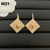 20Style Mixed Simple 18K Gold Plated Letters Stud 925 Silver Luxury Brand Designers Earring Geometric Famous Women Crystal Rhinestone Pearl Wedding Party Jewerlry
