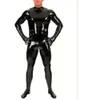 Catsuit kostymer varm försäljning 100% latexdräkt gummi 100% gummi rena svarta tights catsuit 0,4 mm storlek s-xxl