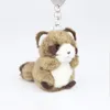 Porte-clés en peluche mignon en peluche Mini raton laveur en peluche doux porte-clés pour enfants sac à main sac à dos sac à main 230921