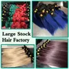 Hårbulkar 1 PC ombre Color Straight Bundle Pre Colored 1B turkosa Blue Purple Human Weave Dark Roots Blonde Bourgogne 230920