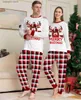 Familjsmatchande kläder Julpyjamas Set Mamma Dotter Dad Son Baby Matching kläder 2023 Winter Xmas Family Look Söt söta sömnkläder kläder 4xl T230921