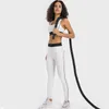 Al-0747 Adjustable Shoulder Strap Sports Bra Elastic Waist Training Yoga Pants Women Activewear Set