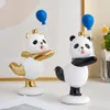 Decorative Objects Figurines Modern Accessories Cute Panda Car Decoration Office Desktop Ornament Gift 230921