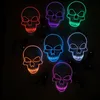 Halloween Masker LED Light up Kostuums Enge Schedel Maskers EL Draad Gloeiend Cosplay Masker voor Hallowmas Feestartikelen Gunst