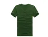 Men's T Shirts Slim Dark Green Blue Gray Black White Fit Short Sleeve Men T-shirt 6 Size S-XXXL