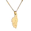 Złoty kolor haute corse mapa wisiork Naszyjnik Korsyka La Corse country Maps France Map Chain Jewelry343k