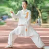 Etnische Kleding Mode Tai Chi Uniform Vrouwen Mannen Vechtsporten Chinese Traditionele Pak Met Lange Mouwen Ochtend Sportkleding FF3708