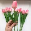 Decoratieve bloemen Kunstmatige PU-tulpen Levensechte nepbloemboeket Bloemen voor bruiloft Decorbenodigdheden Huis Tuinornament Geschenken