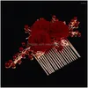 Bandanas Flower Hair Comb Bride Pearls Piece Accessory For Woman Girl Drop Delivery Fashion Accessories Hats Scarves Gloves Wraps Dhewl