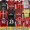 Retro Soccer Jerseys 10 11 12 13 14 15 16 17 2010 2011 2012 2013 Kaka Baggio Maldini VAN BASTEN Pirlo Inzaghi Beckham Gullit Shevchenko Vintage Shirt Classic Kit MiLaN