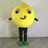 Desempenho adorável limão mascote traje de alta qualidade halloween fantasia vestido de desenho animado personagem roupa terno carnaval unisex adultos outfit