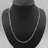 Kedjor 20 tum ren 925 Sterling Silver Necklace 4mm Cable Link Chain S925