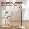 Circolazione Ventilatore da pavimento per campeggio esterno Circolatore d'aria wireless completamente automatico per vento Controllo remoto Uso wireless Luce calda a LED