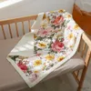 Filtar Svadlande bomull Baby Filt för nyfödd blommig tryck Filtar barn sängkläder täckning swaddle wrap baby ny född