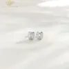 Modne kolczyki biżuterii 18k złoto 1 karat igi vvs Asscher Cut Lab Diamond Coldings