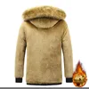 Mens Down Parkas Men Winter Parka Fleece fodrad tjock varm huva päls krage kappa manlig storlek 5xl plysch jacka höstarbete utstrålande svart 230921