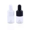 50pcslot 5ml 10ml 15ml 20ml Clear Glass Dropper Bottle Jars Vials for Cosmetic 향수 에센셜 오일 병 ZZ