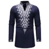 Roupas étnicas Africano Dashiki Imprimir Stand Collar Camisa Homens 2021 Marca Manga Longa Roupas Mens Extra Hip Hop Streetwear Camisas2244