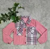 2024 nouvelles vestes pour femmes nouveau velours côtelé femmes plaid patchwork manteau décontracté manteau pour filles à manches longues POLOS revers veste courte automne dame vacances streetwear