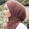 Bandanas Durag 1PCS Pleated Crinkle Chiffon Scarf Hijabs Women Shawls Muslim Islamic Headwear Arab Turban Headband 180cm85cm 230921