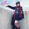 ショールズMikumn Harajuku Punk Fashion Grey Red Black Striped Scarf Women Girl Winter Warm編集スカーフストリート230922