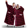 Blanket 2023 Super Long Flannel Blanket with Sleeves Winter Hoodies Sweatshirt Women Men Giant TV Blanket Oversized New Pullover Fleece HKD230925