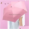 Umbrellas Foldable Cute Mini Portable Windproof Rain Women Beach Pocket Parasol Folding Sun Easily Store 221124 Drop Delivery Home G Dhnow