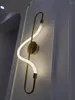 Lampa ścienna nowoczesne lampy LED w salonie sypialnia sypialnia nocna sconce oświetlenie oświetleniowe w restauracji oświetlenie liniowe wejście