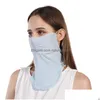 Bandanas Uni Sports Masque Écharpe Réglable Soie Fl Visage Protection Solaire Anti Traviolet Mince Pour Les Activités De Plein Air D'été Drop Livraison Dhd41