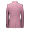 Mäns kostymer 2023 Spring High Quality Plaid Business Suit/Man Slim Fit Groom för att gifta sig klänning Blazers/Man Casual Jacket 5xl 6xl