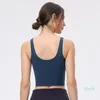 2023-Gym kläder Womenunderwear Yoga Sports Bra U Back Bodybuilding All Match Casual Push Up Align Tank Crop Tops Running Fitne