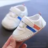 Newborn Baby Shoes Boys First Walkers Shoes Infants soft bottom Anti-skid Prewalker Sneakers 0-18 Months Gift Blue red /orange