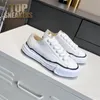 Mmy maison mihara yasuhiro skor klassiska designers plattform casual sneakers unisex canvas tränare snörning plattform sko trim formad tå lyx män kvinnor sneaker