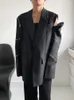 Kvinnors kostymer Superaen Koreansk design Löst avslappnad kostym Jacka dragkedja Stitching High-end Drape Blazer för kvinnor