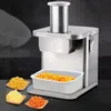 Máquina comercial elétrica de corte de vegetais, cenoura, batata, cebola, cortador de cubo granular, pepino