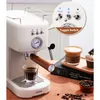 Moulin à grains de café, Machine à café expresso automatique, avec mousseur à lait pour expresso, latte et cappuccino