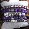 MD Fashio комплект браслетов из бисера из натурального камня, металла и кристалла, 5 шт., браслеты, набор браслетов для женщин, модные ювелирные изделия1766