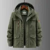 Heren Down Parkas Fashion Winter warme katoenen jas zachte verdikte reversjas met ritssluitbare cap over extra tijd vaste kleur vaste kleur 230921