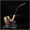 Smoking Pipes Copper Color Resistant Pipe Filter Herb Tobacco Narguile Grinder Resin Cigarette Holder Hookah 20220901 E3 Drop Delive Dhmgz