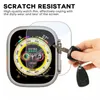 Vidro temperado transparente protetor de tela clara 49mm capa 45mm para relógio ultra 8 6 se samsung watch5 smartwatch 44 41 40 38