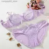 Bras Sets Underwear Set Thin Female Sexy Push Up Ultra-thin Transparent Lace Bra Sexy Lingerie Bra And Panty Set Free Shipping Q230922