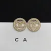 Stud Letter Circle Vintage Pearl G Gold Earrings Fashion Temperament Sieraden Merkontwerper oorbellen