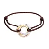Mens Womens Bracelet Designer Bracelet Fashion Trinity Bracelet 316l Stainless Steel Trinity Ring String Bracelet Three Rings Hand