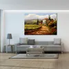 Canvas Poster Vineyard House Grape Trees Pastoral Style Art Painting Print Picture for Living Room Wall Decor