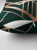 Kudde Green Art Deco Throw Christmas Pillows Pillowcases Bed S Covers för dekorativ soffa