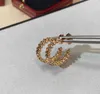 2023 V goud materiaal Luxe kwaliteit Charme kleine ronde vorm druppeloorbel in 18k rose kleur verguld met stempeldoos PS4509A