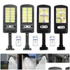 Holofotes Cob Luzes Solares Controle Remoto Pir Sensor de Movimento LED Lâmpada de Rua Ao Ar Livre À Prova D 'Água Spotlight Garden Wall Light Drop Deli Dhawj